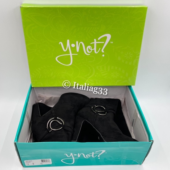 High Heel Boots Black Suede YNOT MAGMA Size 7.5 Gently Used w/ Box - Picture 10 of 15